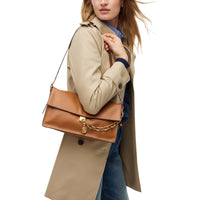 Tommy Hilfiger Crest Leather Conv. Shoulder Bag - Sac bandoulière (cognac)