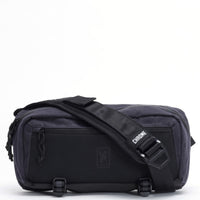 black canvas leather