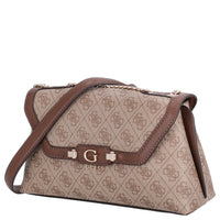 Guess Lindsey XBody Flap - Umhängetasche 27 cm (latte logo)