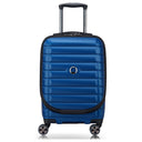 Delsey Paris Shadow 5.0 - 4-Rollen-Kabinentrolley mit Vortasche S 55 cm erw. USB (blau)