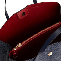 Tommy Hilfiger Icon Satchel Mono - Sac à main 38 cm (space blue)