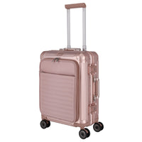 Travelite Next - 4-Rollen-Kabinentrolley mit Vortasche S 55 cm (rose)