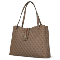 Guess Yvonne Logo Tote - Shopper L 45 cm (latte logo)