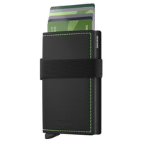 Secrid Bandwallet Matte - Kreditkartenetui 6cc 10.3 cm RFID (black-green)