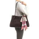 Les Visionnaires Sophie Grande Cozy Scarf - Schultertasche 42 cm (dark brown) - Ansicht 5