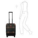 Brics Bellagio - 4 - Rollen - Kabinentrolley mit Vortasche 55 cm erw. recycelt (black/tan) - Markenkoffer