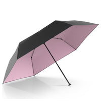 Knirps US.050 Ultra Light Slim Manual - Taschenschirm Regenschirm (black with rose coating)