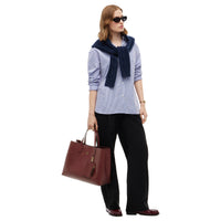 Tommy Hilfiger Icon Satchel Mono - Sac à main 38 cm (oxblood)
