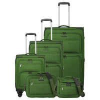 Travelite Cubis - 4-Rollen-Trolley Set 5tlg. (green) - Ansicht 2