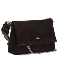 BOSS Women Yelena Flap Crossbody - Shoulder Bag (dark brown)