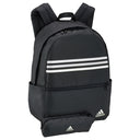 adidas Classic - Rucksack mit Schlampermäppchen 44 cm (black/white) - Markenkoffer