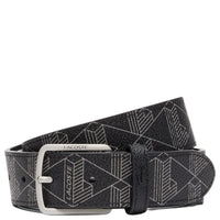 Lacoste The Blend Geschenkset - Kreditkartenetui und Gürtel (monogram noir gris, 105 cm)