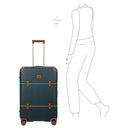 Brics Bellagio - 4 - Rollen - Trolley 70.5 cm erw. recycelt (blue/tan) - Markenkoffer