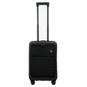 Brics BY Ulisse - 4 - Rollen - Kabinentrolley mit Vortasche 55 cm erw. USB (black, 55 cm (Vortasche)) - Markenkoffer