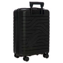 Brics BY Ulisse - 4 - Rollen - Kabinentrolley mit Vortasche 55 cm erw. USB (black, 55 cm (Vortasche)) - Markenkoffer