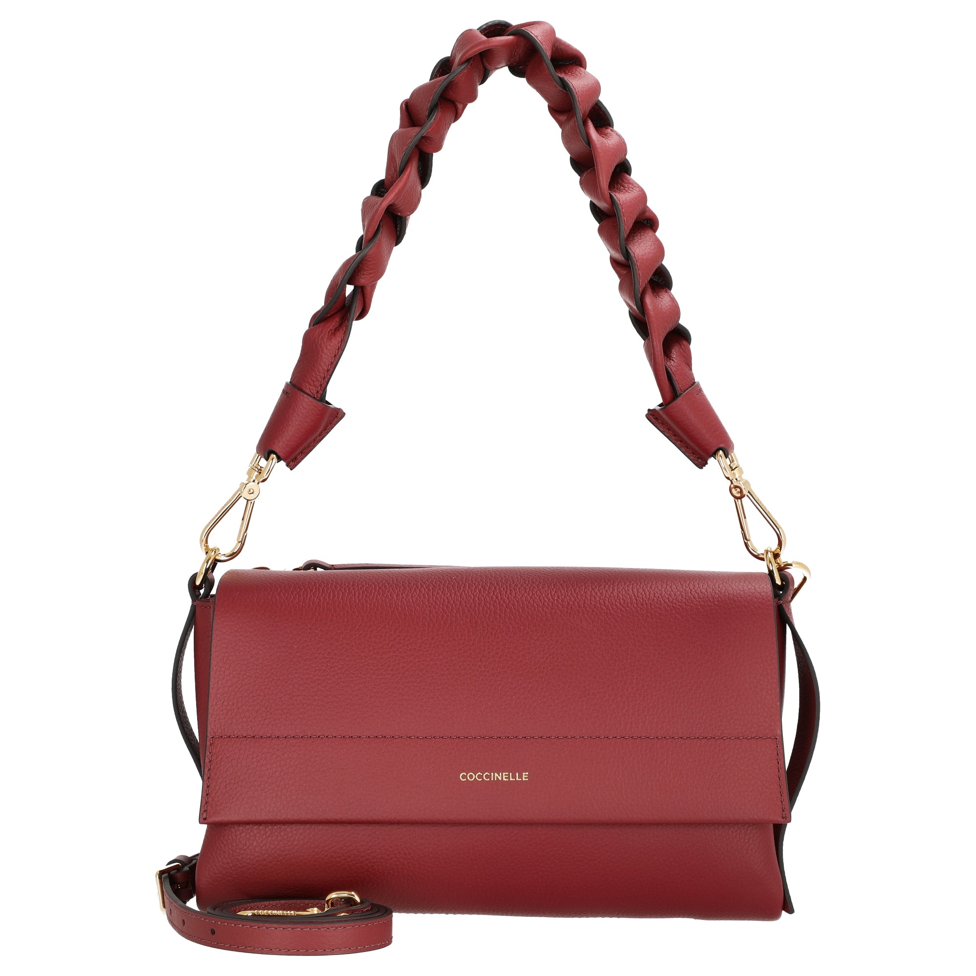 Coccinelle Boheme Grana Double 26 cm Shoulder Bag Ribes Prune –