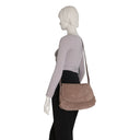 Coccinelle Rebekka Suede - Umhängetasche 30 cm (warm taupe) - Markenkoffer