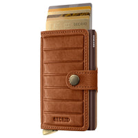 Secrid Miniwallet Emboss Lines - Kreditkartenetui 6cc 10.2 cm RFID (cognac+) - Ansicht 2