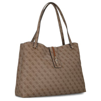 Guess Yvonne Logo Tote - Shopper L 45 cm (latte logo)