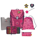 DerDieDas ErgoFlex Max Superflash Neon - Schulranzen Set 5tlg. 950g (Neon Star) - Markenkoffer