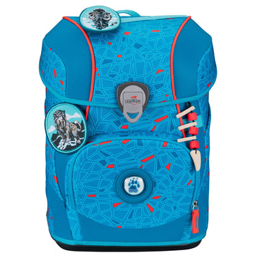 DerDieDas ErgoFlex Tiny Exklusiv Superflash - Schulranzen Set 5 tlg. 900g (Blue Ice) - Markenkoffer