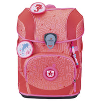 DerDieDas ErgoFlex Tiny Exklusiv Superflash - Schulranzen Set 5 tlg. (Coral Reef) - Markenkoffer