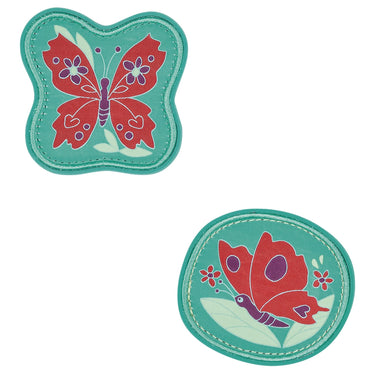 DerDieDas Zubehör - Wechselbuttons 2tlg. (Butterfly Garden) - Markenkoffer