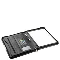 D&N Easy Business - Schreibmappe feingenarbtes PU 35 cm Rechner (schwarz) - Ansicht 2