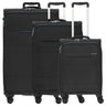 D&N Travel Line 9004 - Trolley - Set, 3tlg. (schwarz) - Markenkoffer