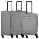 Travelite Umbria - 4-Rollen-Trolley-Set 3 tlg. erw. (smoky grey)