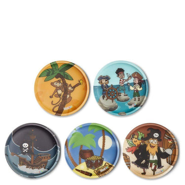 Ergobag Zubehör Klettie - Set 5 tlg. matt (Schatzjäger) - Markenkoffer