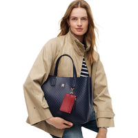 Tommy Hilfiger Icon Satchel Mono - Sac à main 38 cm (space blue)