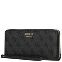 Guess Brenton SLG Large Zip Around - Geldbörse 12cc 21 cm (coal logo) - Markenkoffer