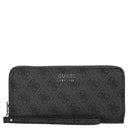 Guess Brenton SLG Large Zip Around - Geldbörse 12cc 21 cm (coal logo)