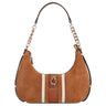 Guess Erenia Top Zip - Schultertasche 23 cm (cognac multi)