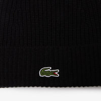 Lacoste Unisex Beanie - Mütze aus gerippter Wolle (black) - Ansicht 2