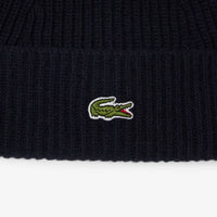 Lacoste Unisex Beanie - Mütze aus gerippter Wolle (navy blue) - Ansicht 2