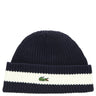 Lacoste Unisex Beanie - Mütze aus gerippter Wolle (navy blue/flour)