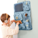 Lässig Car Wrap - to - Go Pattern Party - Auto Organizer Kinder (blue) - Markenkoffer