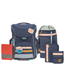 Lässig School Set Slim Unique - Schulranzen Set 7tlg. (Navy) - Markenkoffer