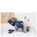 Lässig School Set Slim Unique - Schulranzen Set 7tlg. (Navy) - Markenkoffer