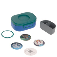 Lässig Style & Snack - Lunchbox (pattern party blue/green) - Markenkoffer