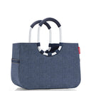 reisenthel shopping loopshopper L - Einkaufstasche mit Bügel 46 cm (herringbone dark blue) - Markenkoffer