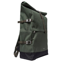 Sandqvist Icon Rolltop - Rucksack L 16" 65 cm erw. (dawn Green with dark brown leather) - Markenkoffer