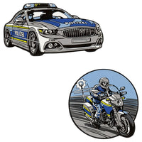 Scout Funny Snaps Move - Anhänger 2er Set (Blue Police) - Markenkoffer