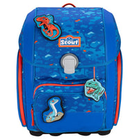 Scout Genius Exklusiv Superflash - Schulranzen Set 4tlg. (Blue Dino) - Ansicht 2