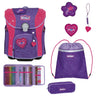 Scout Micro Exklusiv Superflash Extreme - Schulranzen Set 4tlg. (Heartbeat) - Markenkoffer