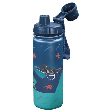 Step by Step Isolierte Edelstahl - Trinkflasche 500ml (Underwater) - Markenkoffer