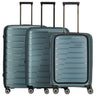 Travelite Air Base - 4 - Rollen - Trolley Set 3tlg. L/M/S Vortasche (iceblue) - Markenkoffer