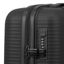 Travelite Air Stripe - 4 - Rollen - Kabinentrolley Slim 55 cm (black) - Markenkoffer